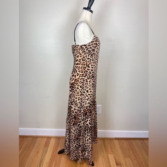 Nicole Miller Burn Out Leopard Slip Dress - Picture 3 of 6